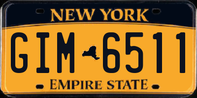 NY license plate GIM6511