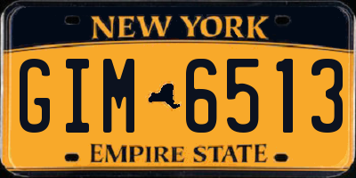 NY license plate GIM6513