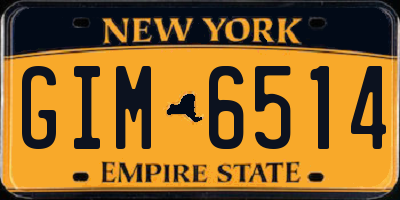 NY license plate GIM6514