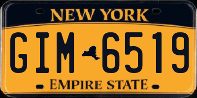 NY license plate GIM6519