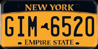 NY license plate GIM6520