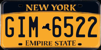 NY license plate GIM6522