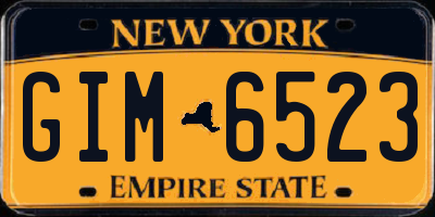 NY license plate GIM6523