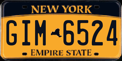 NY license plate GIM6524
