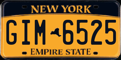 NY license plate GIM6525