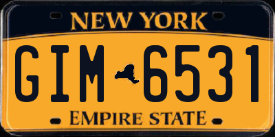 NY license plate GIM6531