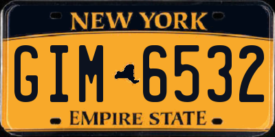 NY license plate GIM6532