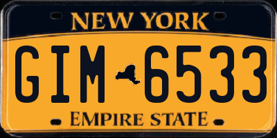 NY license plate GIM6533