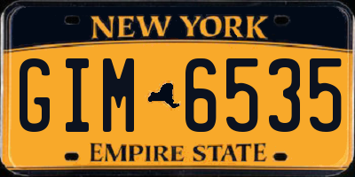 NY license plate GIM6535