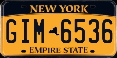 NY license plate GIM6536
