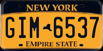 NY license plate GIM6537
