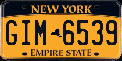 NY license plate GIM6539