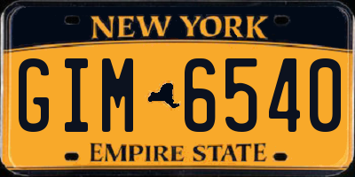 NY license plate GIM6540