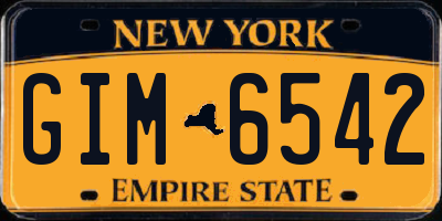 NY license plate GIM6542