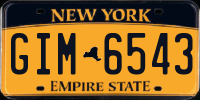 NY license plate GIM6543