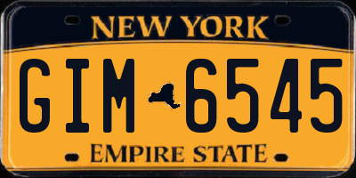 NY license plate GIM6545