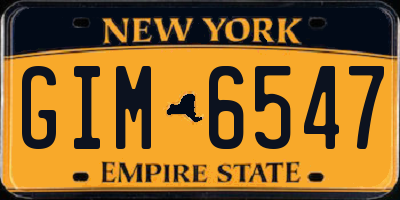 NY license plate GIM6547