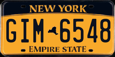 NY license plate GIM6548