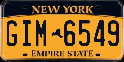 NY license plate GIM6549