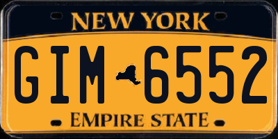 NY license plate GIM6552