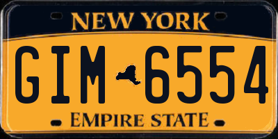 NY license plate GIM6554