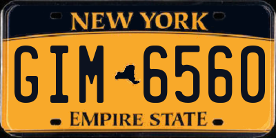 NY license plate GIM6560