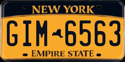 NY license plate GIM6563