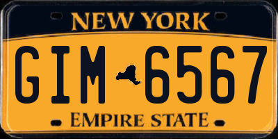 NY license plate GIM6567