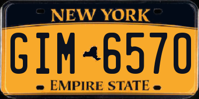 NY license plate GIM6570