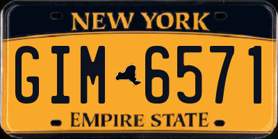 NY license plate GIM6571