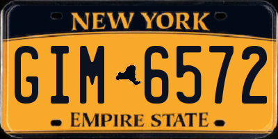NY license plate GIM6572