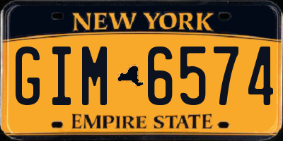 NY license plate GIM6574