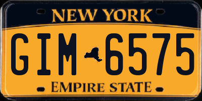 NY license plate GIM6575