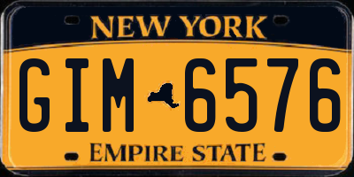 NY license plate GIM6576