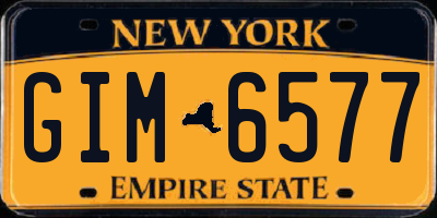 NY license plate GIM6577