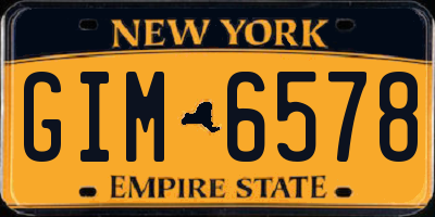 NY license plate GIM6578