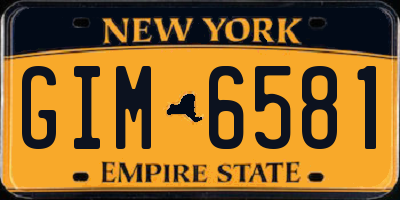 NY license plate GIM6581
