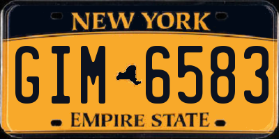 NY license plate GIM6583