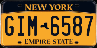 NY license plate GIM6587