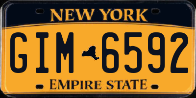 NY license plate GIM6592