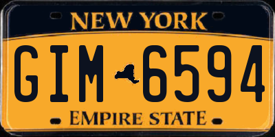 NY license plate GIM6594