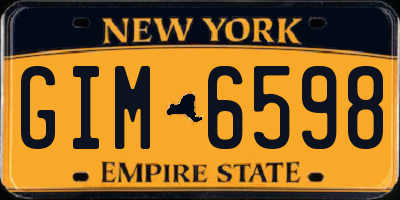 NY license plate GIM6598