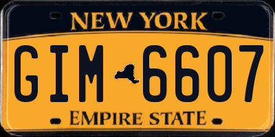 NY license plate GIM6607