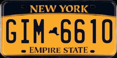NY license plate GIM6610