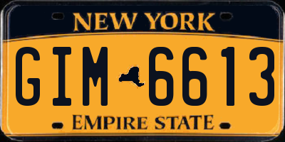 NY license plate GIM6613