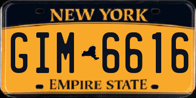 NY license plate GIM6616