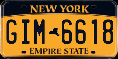 NY license plate GIM6618