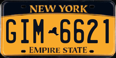 NY license plate GIM6621