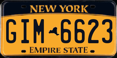 NY license plate GIM6623