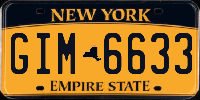 NY license plate GIM6633